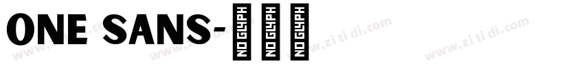 one sans字体转换